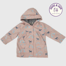 Load image into Gallery viewer, Colour Change Unicorn Dusty Pink Raincoat
