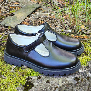 Andanines 242411-8 Black Leather School Shoes