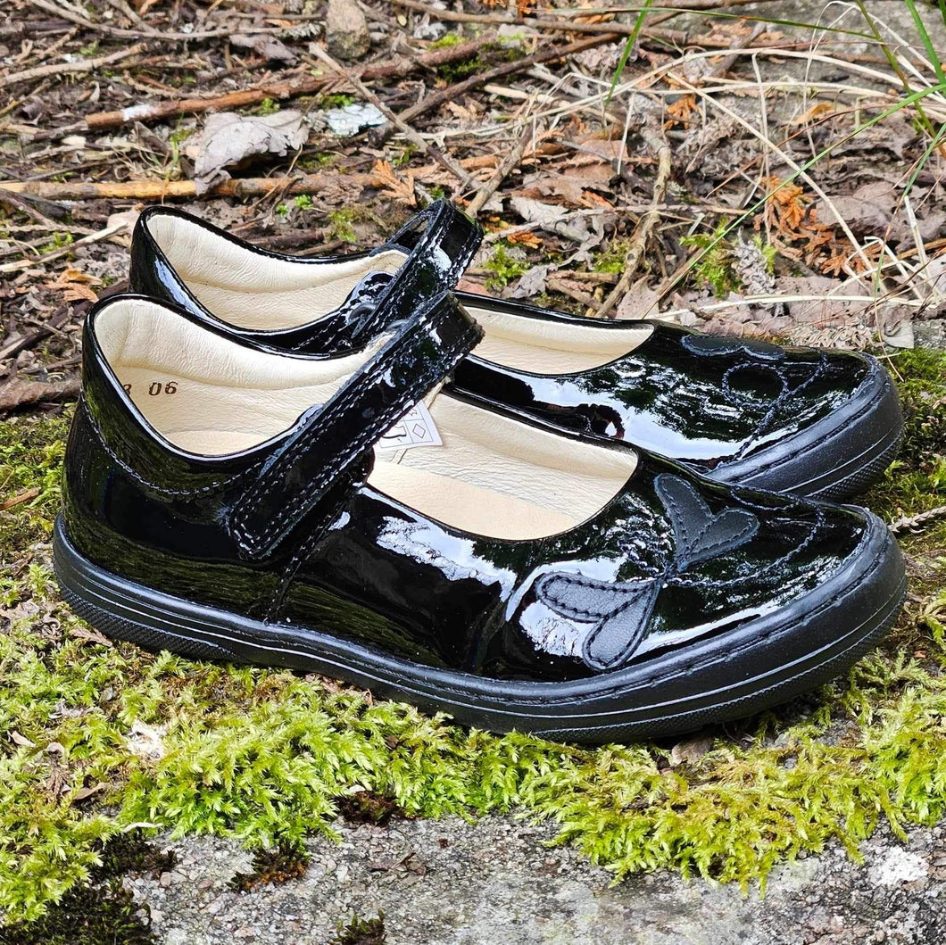 Froddo Mia DF Black Patent School Shoes