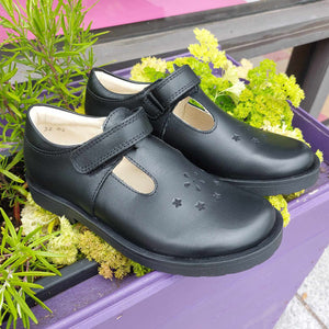 Froddo Evia Black Leather School Shoes