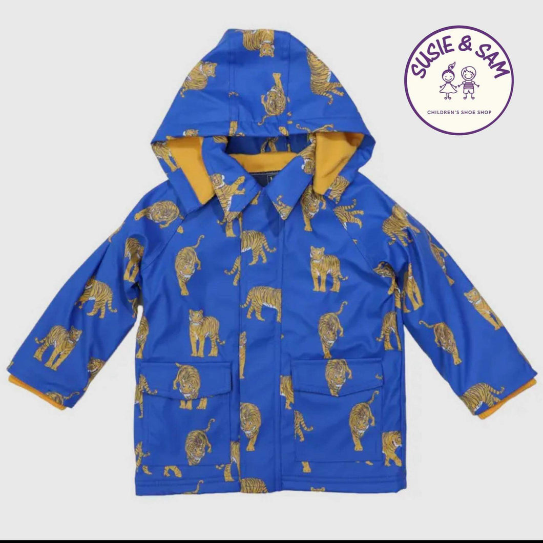 Tiger Blue Raincoat