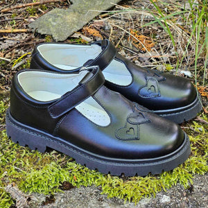 Andanines 242411-7 Black Leather School Shoes