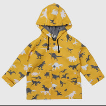 Load image into Gallery viewer, Colour Change Yellow Dino Raincoat
