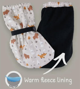 Rain Socks Grey Forest Animals