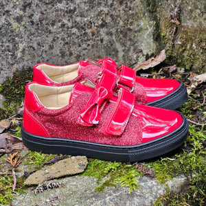 Andanines 242601-B Red Glitter School Shoes