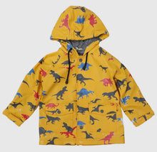 Load image into Gallery viewer, Colour Change Yellow Dino Raincoat
