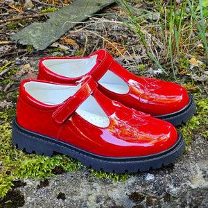 Andanines 242411-6 Red Patent School Shoes