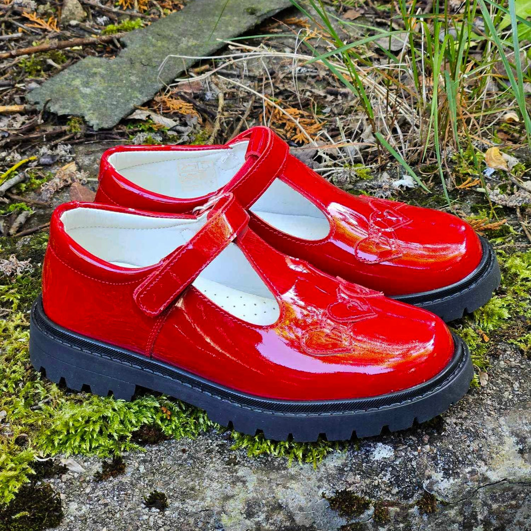 Andanines 242411-6 Red Patent School Shoes