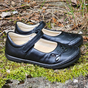 Froddo Mia DF Black Leather School Shoes